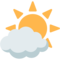 Sun Behind Small Cloud emoji on Google